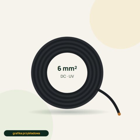 Grafika przykładowa: Przewód solarny 6 mm² czarny — 1 m